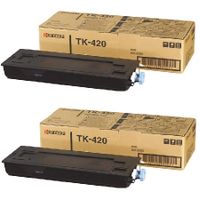kyocera tk-420 black original toners twin pack 2 pack