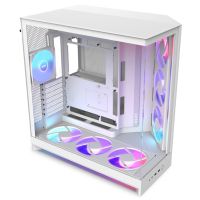 torre nzxt h9 flow rgb blanco atxeatx vidrio templado rgb midi tower