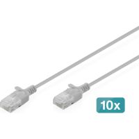 cable de red digitus cat6 uutp slim 5m gris 10 unidades