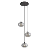 lampara colgante vidrio negro