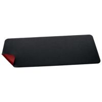 alfombrilla para raton sigel sa603 negro rojo imitacion piel base antiderrapante