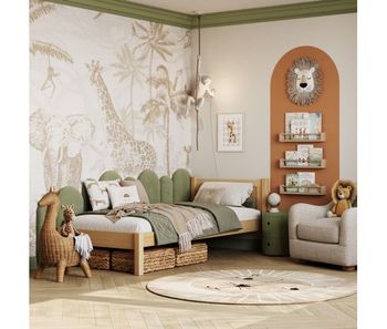 Cama individual de madera n02 pino natural