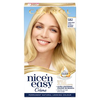 Clairol Nice'n Easy Creme Hair Dye SB2 Ultra Light Cool Summer Blonde