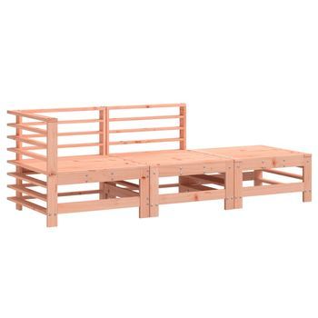 Conjunto De Muebles De Jardín 3 Uds | Mesa Y Sillas Madera Maciza Abeto Douglas