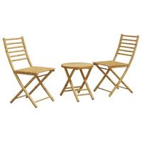 juego de mesa y sillas de jardin 3 uds  conjunto de mesa y sillas bambu