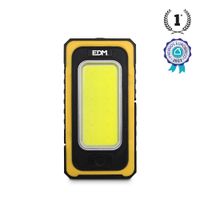 edm linterna led solar y bateria portatil solar recargable con gancho e iman cob 10w 750lm