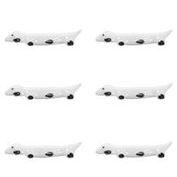 porta cuchillos dachshunds blancos de porcelana - lote de 6