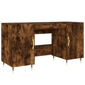 Mesa De Escritorio | | Escritorio De Despacho | Escritorio Madera De Ingeniería Roble Ahumado 140x50x75 Cm