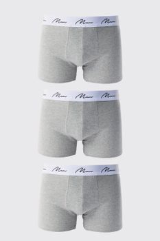 Pack De 3 Calzoncillos Con Letras Man, Gris