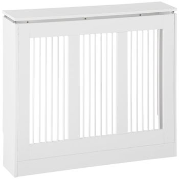 Cubierta de radiador 90x18x84 cm blanco