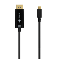 aisens cable conversor usb-c a displayport 8k60hz usb-cm-dpm negro 18m