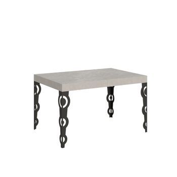 Mesa Extensible Karamay De Cachemira 120/224x90 Cm Con Patas Antracita