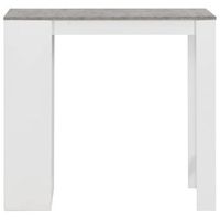mesa alta de cocina - mesa de comedor con estanteria blanca 110x50x103 cm