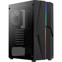aerocool mecha cristal templado usb 31 rgb negra