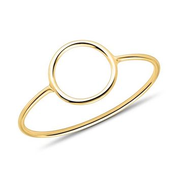 Anillo círculo de mujer en oro 9 quilates