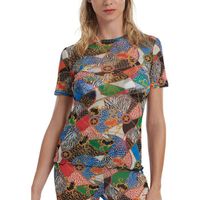 lisca blusa camiseta de manga corta olbia para mujer