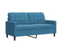 vidaxl sofa de 2 plazas terciopelo azul 140 cm