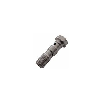 Tornillo banjo M10x1.25 doble cabeza plana acero gris