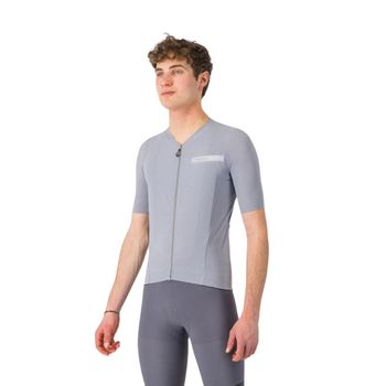 Maillot Castelli Premio Evo Manga Corta Gris Vortex, Talla XXXL