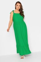 yours vestido verde largo bordado con tirantes mujer curvy y tallas grandes yours