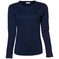 tee jays camiseta manga larga interlock para mujer