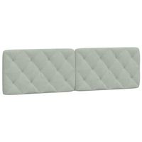cabecero de cama  panel de cabecera  decoracion de pared acolchado terciopelo gris claro 180 cm