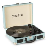 tocadiscos audizio rp114bl azul 3 velocidades usb altavoces integrados