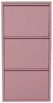 Zapatero de 3 compartimentos rosa