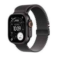 apple watch ultra 3 gps  cellular 49mm black titanium case with black titanium milanese loop - medium