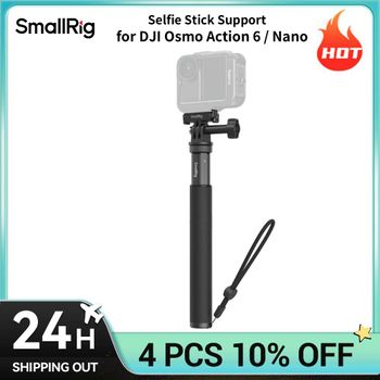 Soporte para Selfie Stick SmallRig Nano para DJI Osmo Action 6 / Nano, Extensible hasta 95 cm, con Adaptador Bidireccional, Trípode y Correa de Muñeca 6362