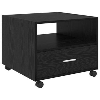 Mesa De Café | Mesa De Centro Roble Negro 55 X 55 X 45cm Madera De Ingeniería