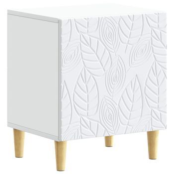 Mesita De Noche Blanco 43 X 34,5 X 50 Cm Madera De Ingeniería Vidaxl