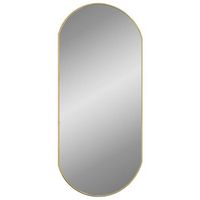 espejo de pared ovalado dorado 90x40 cm vidaxl