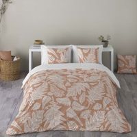 sandal - funda nordica estampada cama 150 - algodon extrasuave - incluye  1 o 2 fundas de almohada - bosco peach