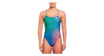 Banador de 1 pieza nike swim hydrastrong multi print multicolor para mujer