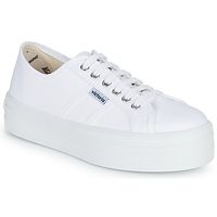victoria zapatillas blucher lona plataforma para mujer