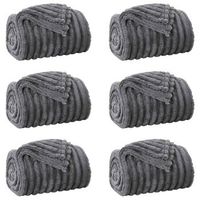 mantitas de sofa 6 uds gris oscuro 150 x 130 cm 285 kg lana vidaxl