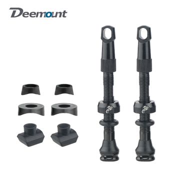 Válvula de neumático sin cámara para bicicleta, válvulas Presta de llanta de carbono 40 50 65 80mm F/V, núcleo de latón desmontable con tapa para válvula de aire de bicicleta MTB