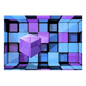 Papel Pintado 3d - Cubo De Rubik (200x140 Cm)