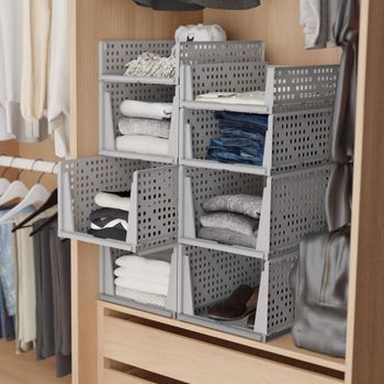 Organizador De Armario, Paquete De 3 - Grey - 13x47.5x36cm