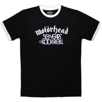 music camiseta 50 years text lock up ringer para mujer