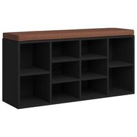 zapatero de madera contrachapada negro 103x30x48 cm vidaxl