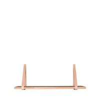 estanteria de pared de madera y cuero 80x20 cm - natural