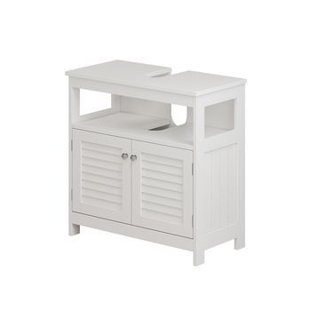 Mueble Bajo Lavabo Riad 60 X 60 Cm Con 2 Puertas Y Compartimento Abierto Vicco