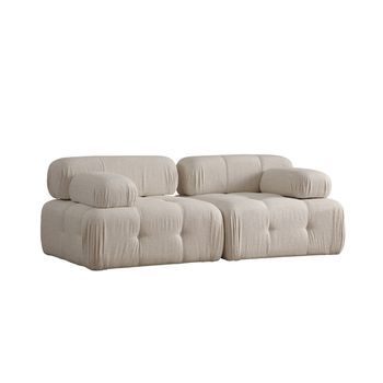 Sofá 2 Plazas Doblo L1-1r Bouclette Crema