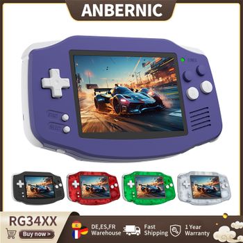 Consola de juegos portátil Anbernic RG 34XX, pantalla IPS de 3,4 pulgadas, Linux, 64 bits, 3500mAh, reproductores de juegos Retro RG34XX, compatible con transmisión WIFI