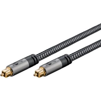 Cable Toslink Goobay 65305 2 m Negro/Plata