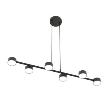 Lámpara colgante solvi negro (6 luces)