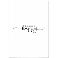 panorama cuadro de aluminio choose happy 100x70 cm