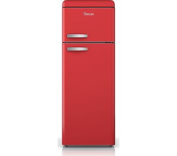 SWAN SR11010RN Fridge Freezer - Red, Red